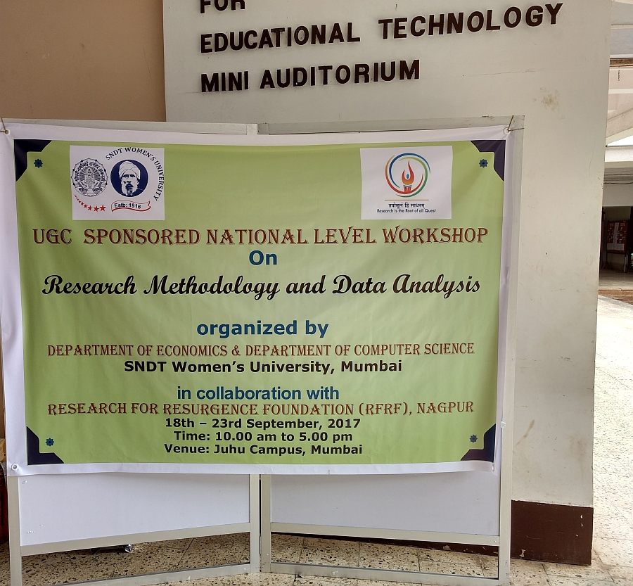 UGC Sponsored National Level Workshop on Research Methodology & Data Analysis 2017